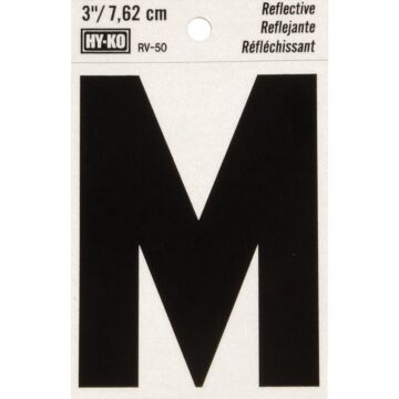 HY-KO Hy-Ko Vinyl 3 In. Reflective Adhesive Letter, M