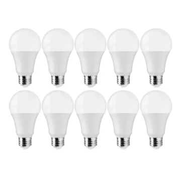 Satco 12 Watt A19 LED - 3000K - 75 Watt Replacement - Medium base - 220 deg. Beam Angle - 10-Pack