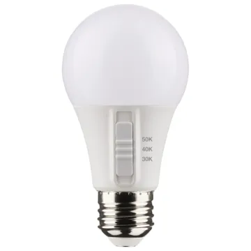 Satco 6 Watt A19 LED - Medium Base - CCT Selectable - Frost Finish - 90 CRI - 120 Volt - 4 Pack