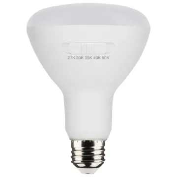 Satco 8.5 Watt BR30 LED - Medium Base - CCT Selectable - White Finish - 90 CRI - 120 Volt - 6 Pack