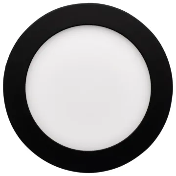 Satco 12 Watt LED Direct Wire Round Downlight (Black) 6 in.