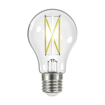 Satco 8 Watt A19 LED Filament - Clear - Medium Base - 4000K - 90 CRI - 120 Volt