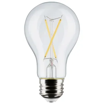 Satco 40W Equivalent Warm White A19 Medium Clear Dimmable LED Light Bulb (4-Pack)