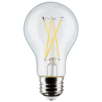 Satco 60W Equivalent Warm White A19 Medium Clear Dimmable LED Light Bulb (4-Pack)