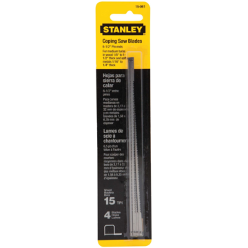 Stanley FATMAX 15 TPI Coping Saw Blades (4pk) 6-1/2 in.