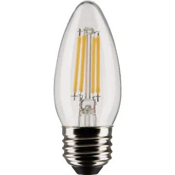 Satco 40W Equivalent Warm White B11 Medium Traditional LED Decorative Light Bulb (2-Pack)