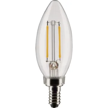 Satco 25W Equivalent Warm White B11 Candelabra Traditional LED Decorative Light Bulb (2-Pack)