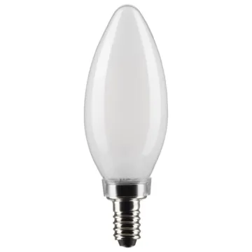 Satco LED 3W Candelabra Base Frosted Light Bulb 2pk