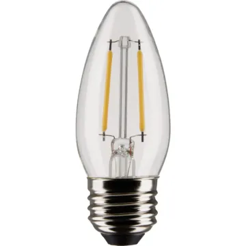 Satco 25W Equivalent Warm White B11 Medium Traditional LED Decorative Light Bulb (2-Pack)