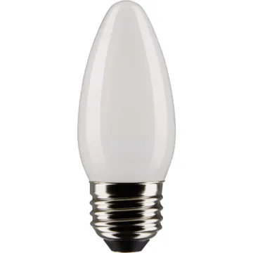 Satco 40W Equivalent Warm White B11 Medium Traditional Frosted LED Decorative Light Bulb (2-Pack)