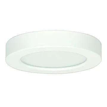Satco 10.5 watt - 5.5" Flush Mount LED Fixture - 3000K - Round Shape - White Finish - 120 volts