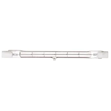Satco 500 Watt - Halogen - T3 - Clear - 1500 Average rated hours - 9500 Lumens - Double Ended base - 120 Volt - 2-Card