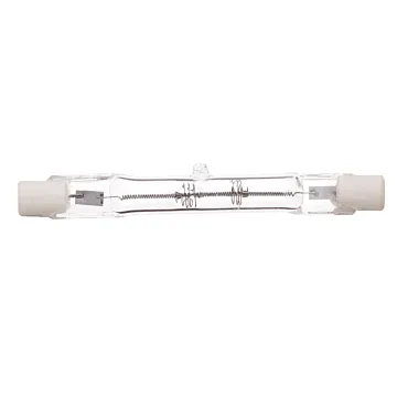 Satco 100 Watt - Halogen - T3 - Clear - 1500 Average rated hours - 1650 Lumens - Double Ended base - 78mm - 120 Volt - Carded