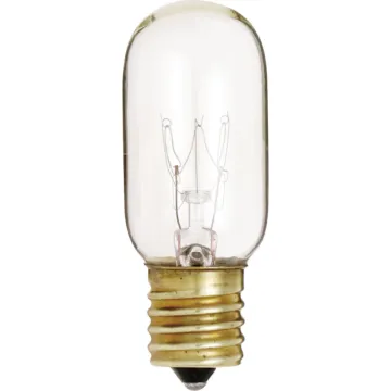 Satco 25W Clear Intermediate Base T8 Incandescent Tubular Appliance Light Bulb