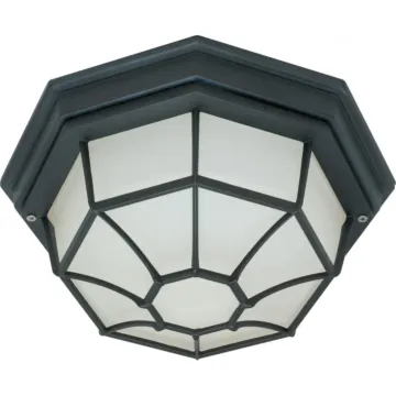 Satco Spider Cage Ceiling LIght (Black) 12 in.