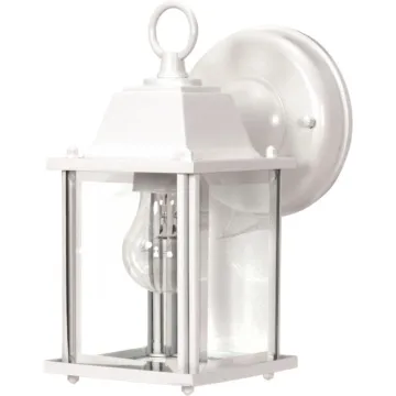 Satco Cube Wall Lantern (White) 8-5/8 in.