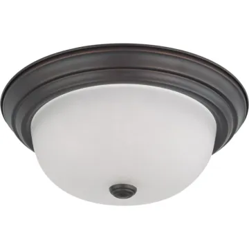 Satco Flush Mount Ceiling Light (Mahogany Bronze) 13 in.