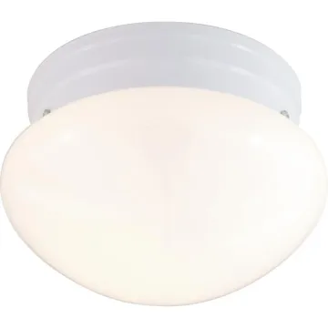 Satco Flush Mount Mushroom Light (White) 8 in.