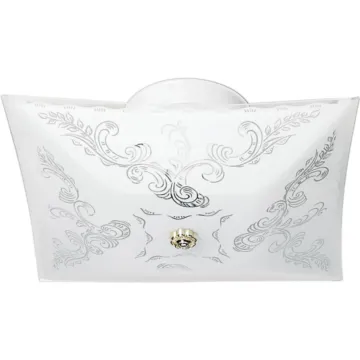 Satco Flush Mount Floral Ceiling Light (White) 12 in.