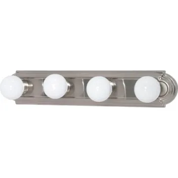 Satco 4-Light Race Track Vanity (Brushed Nickel) 24 in.