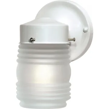 Satco Mason Jar Porch/Wall Light (White) 6 in.