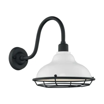 Satco Newbridge Wall Mount Light Sconce (White/Black)