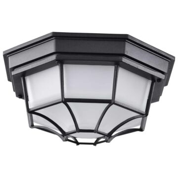 Satco LED Spider Cage Light Fixture (Black) 10 in.