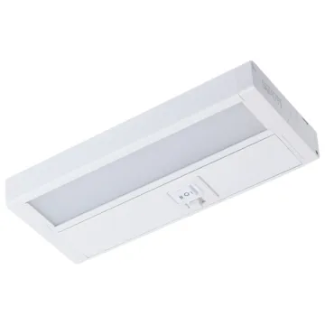 Satco 5 Watt - 8 Inch LED White Under Cabinet Light - 3K/4K/5K CCT Selectable - 50000 Hours - White Finish