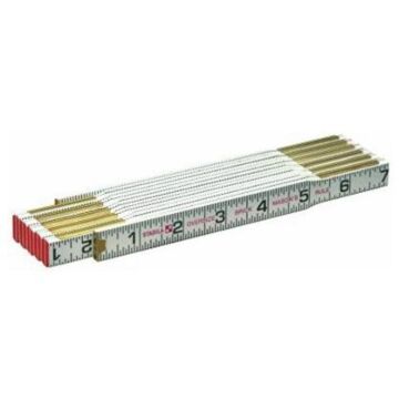 Stabila 6 in Wood Red End TRUE Engineers Folding Ruler