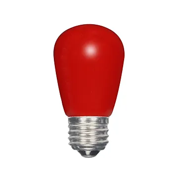 Satco 1.4 Watt LED - S14 - Ceramic Red - Medium base - 120 Volt - Carded