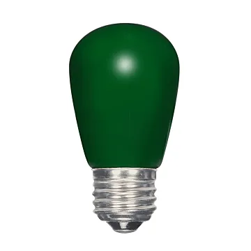Satco 1.4 Watt LED - S14 - Ceramic Green - Medium base - 120 Volt - Carded