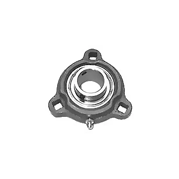 KML 3 bolt Flange Bearing Set Screw Lock, 1" Standard Race SBRFT2051