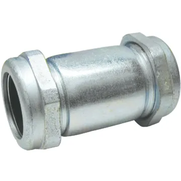 Jones Stephens B&K 1-1/4 In. COMP x 1-1/4 In. COMP Galvanized Steel Compression Coupling