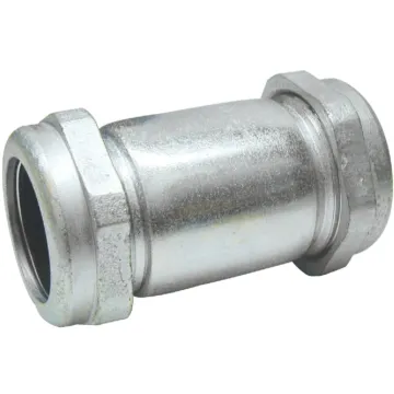 Jones Stephens B&K 1 In. COMP x 1 In. COMP Galvanized Steel Compression Coupling