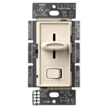 Lutron SKYLARK CFL/LED DIMMER LIGHT ALMOND CLAM