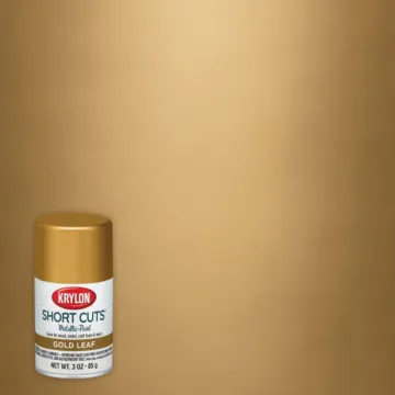 Krylon Short Cuts 3 Oz. High-Gloss Enamel Metallic Spray Paint, Gold Leaf