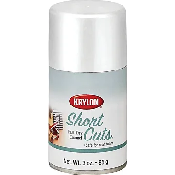 Krylon Short Cuts Enamel Spray Paint (Gloss - White) 3 oz