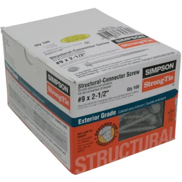 Simpson Strong-Tie Strong-Drive SD 2-1/2 In. x 9 ga Hex Drive Mechanically Galvanized Connector Screw (100-Count)