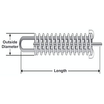 CENTURY SPRING 9-5/8 in 1-3/4 in Drawbar Spring