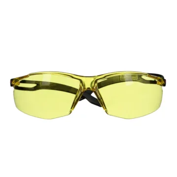 3M SecureFit 500 Series SF503SGAF-BLK, Black, Scotchgard Anti-Fog Coating, Amber AF-AS Lens