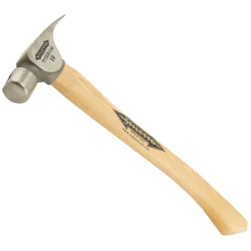 Stiletto 10 oz Titanium Smooth Face Hammer with 14.5 in. Curved Hickory Handle