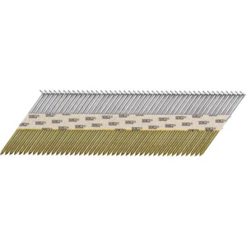Senco ProHead 34 Degree Paper Tape Bright Ring Shank Clipped Head Framing Stick Nail, 2-3/8 In. x .113 In. (2500 Ct.)