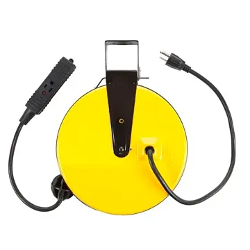 Bayco 30' Retractable Metal Cord Reel with 3 Outlets