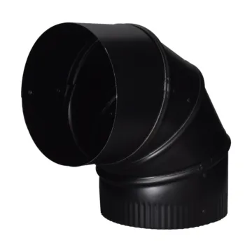 Imperial 7-in, 90 Degree Black Adjustable Stove Pipe Elbow