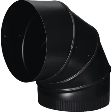 Imperial 24 Ga. 8 In. Black Adjustable Stove Pipe Elbow