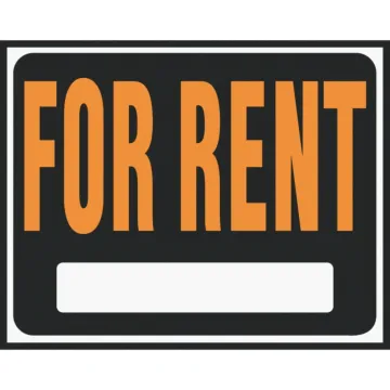 HY-KO Hy-Ko 15x19 Heavy Gauge Plastic Sign, For Rent