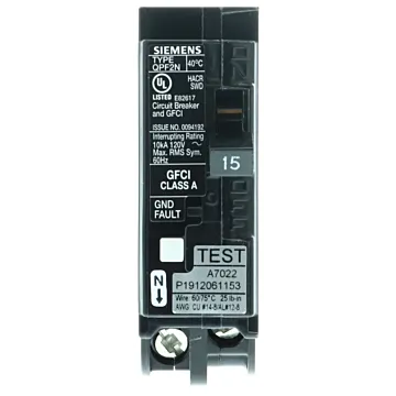 Siemens Breaker 15A GFCI P-O Neut 1-pole