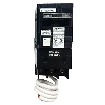 Siemens 20 A 120/240 V 10 kA at 120/240V GFCI Circuit Breaker