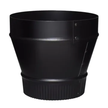 Imperial 8-in to 6-in Black Stove Pipe Reducer