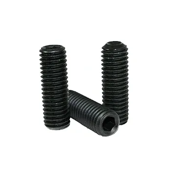 1/4"-20 x 1-1/4" Set Screw, Coarse Thread, Black Oxide 